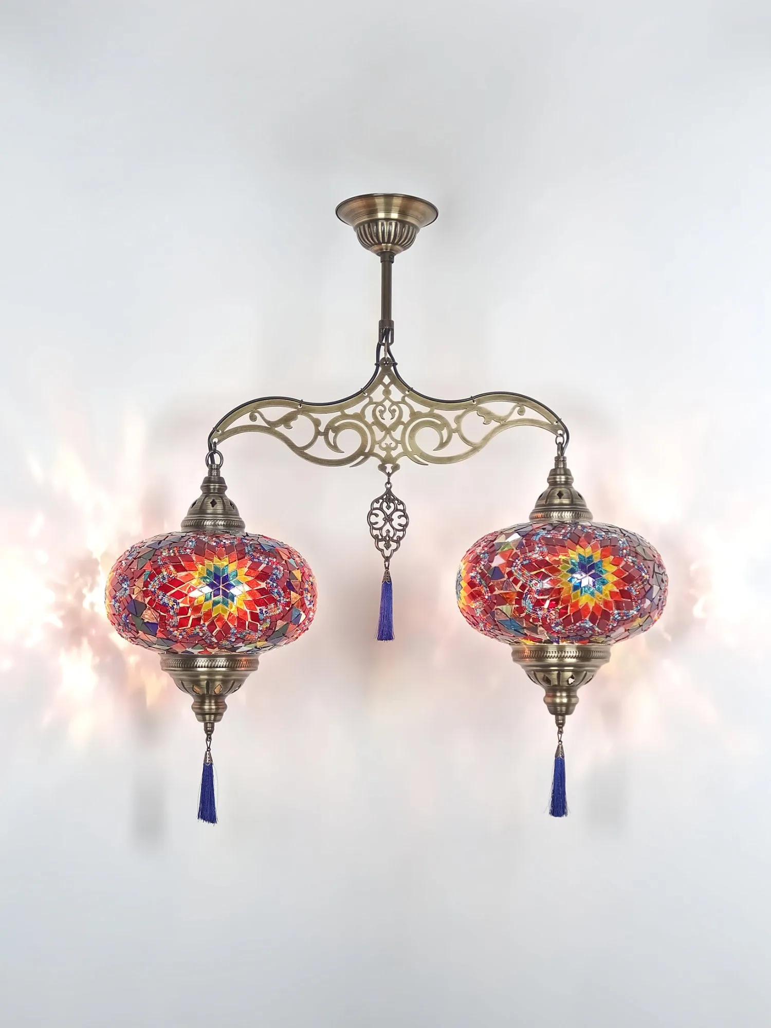 Turkish Mosaic Chandelier Big 2 Globe