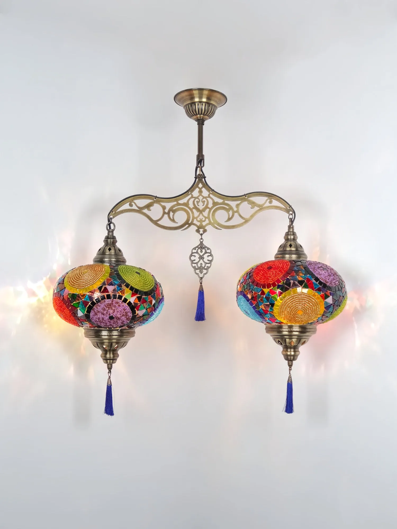 Turkish Mosaic Chandelier Big 2 Globe