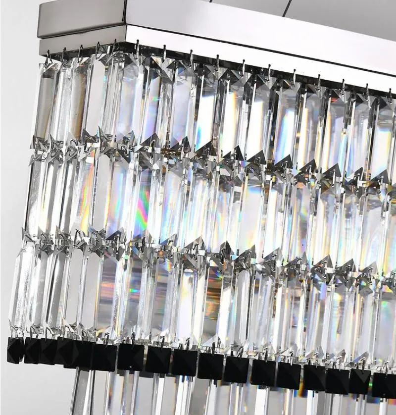 Tuxedo Crystal Chandelier - Oblong