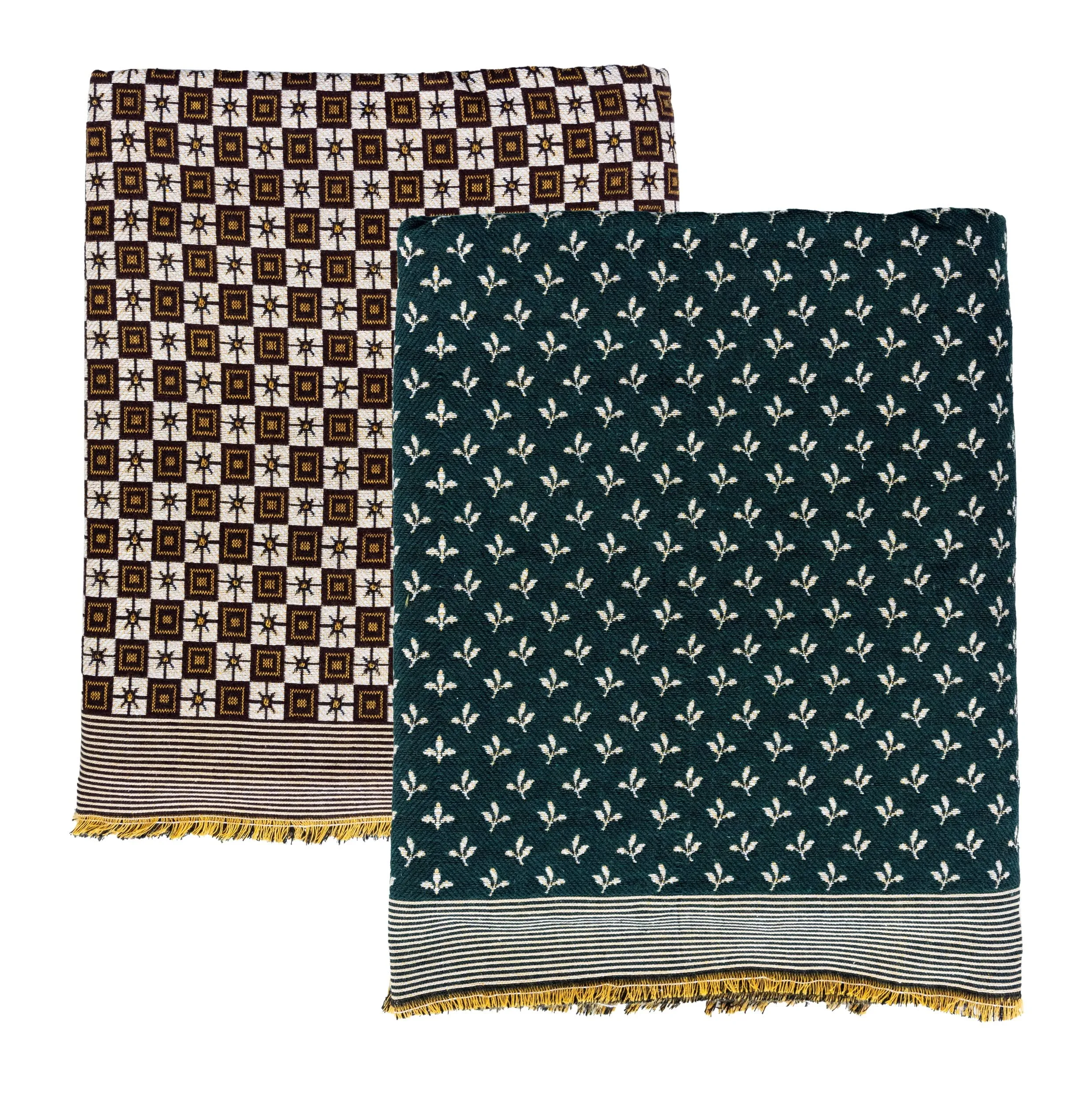 VARUNAVI 2 Piece Solapur Chaddar All Season AC Blanket Fly Queen Size Top Sheet 90 in X 108 in (230 cm X 260 cm)