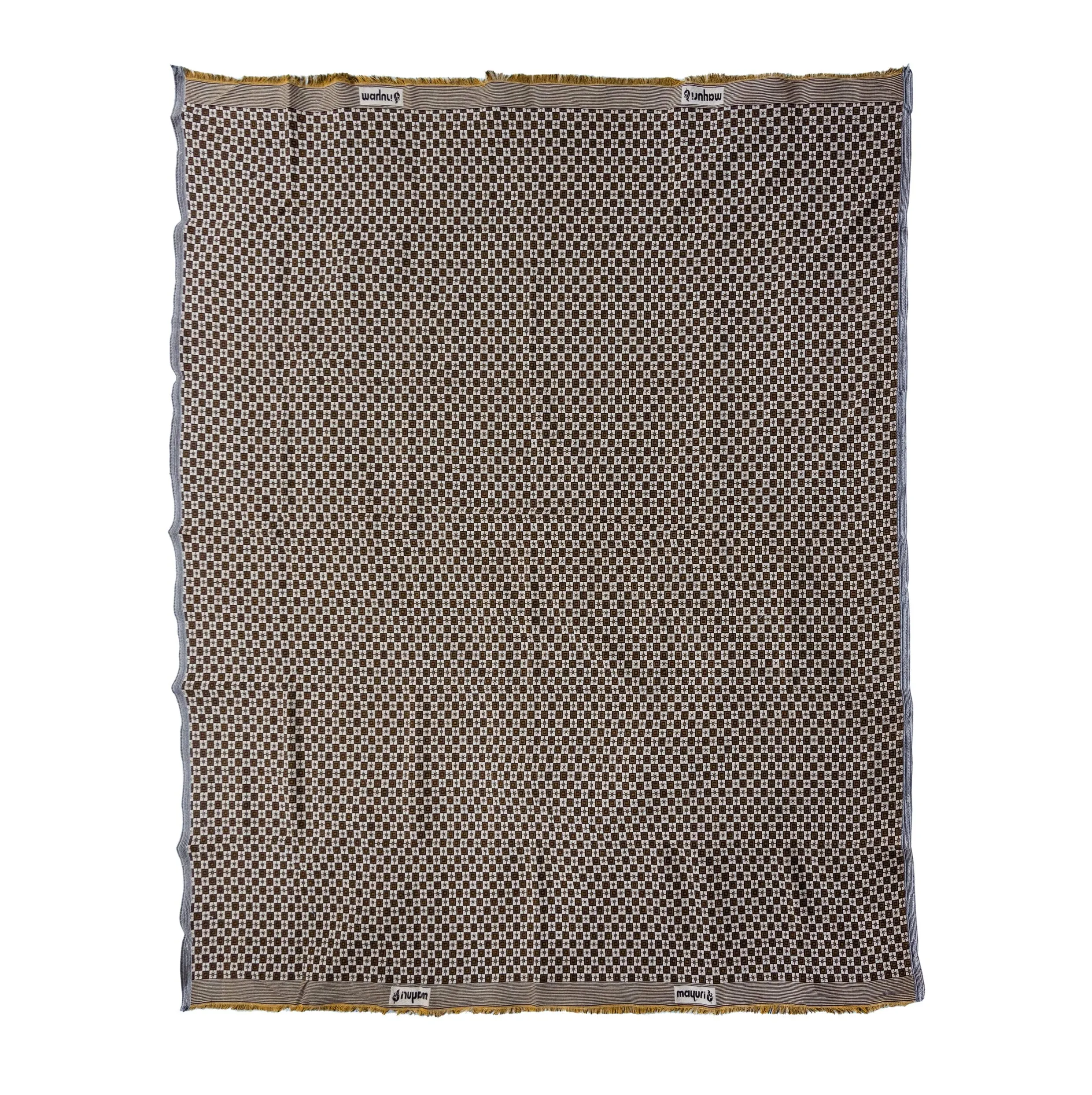 VARUNAVI 2 Piece Solapur Chaddar All Season AC Blanket Fly Queen Size Top Sheet 90 in X 108 in (230 cm X 260 cm)