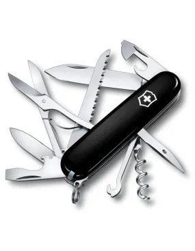 Victorinox Swiss Army Huntsman Pocket Knife - Black - 15 Tools - 91mm