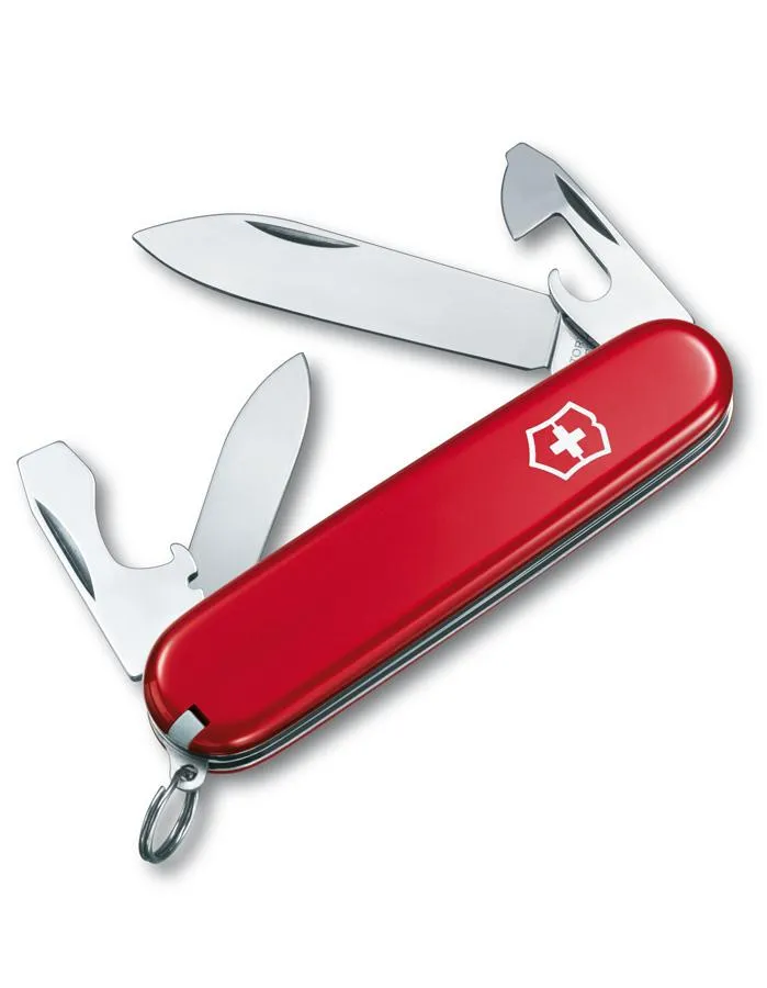 Victorinox Swiss Army Recruit Pocket Knife - Red - 10 Tools - 84mm