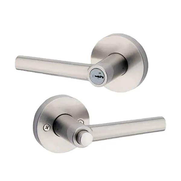 Weiser - SENL535 - Milan Lever Set - Round Rose - 15 - Satin Nickel - Entrance - SmartKey Technology - Grade 2