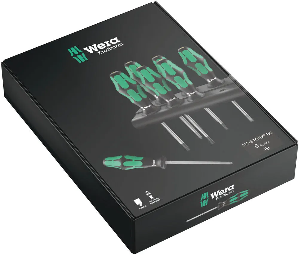 Wera 138250 6pc 367/6 TORX¨ BO Kraftform Plus Screwdriver Set