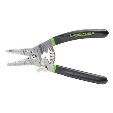 Wire Stripper/Cutter - Greenlee Pro Stainless Wire Stripper/Cutter/Crimper, 1955-SS