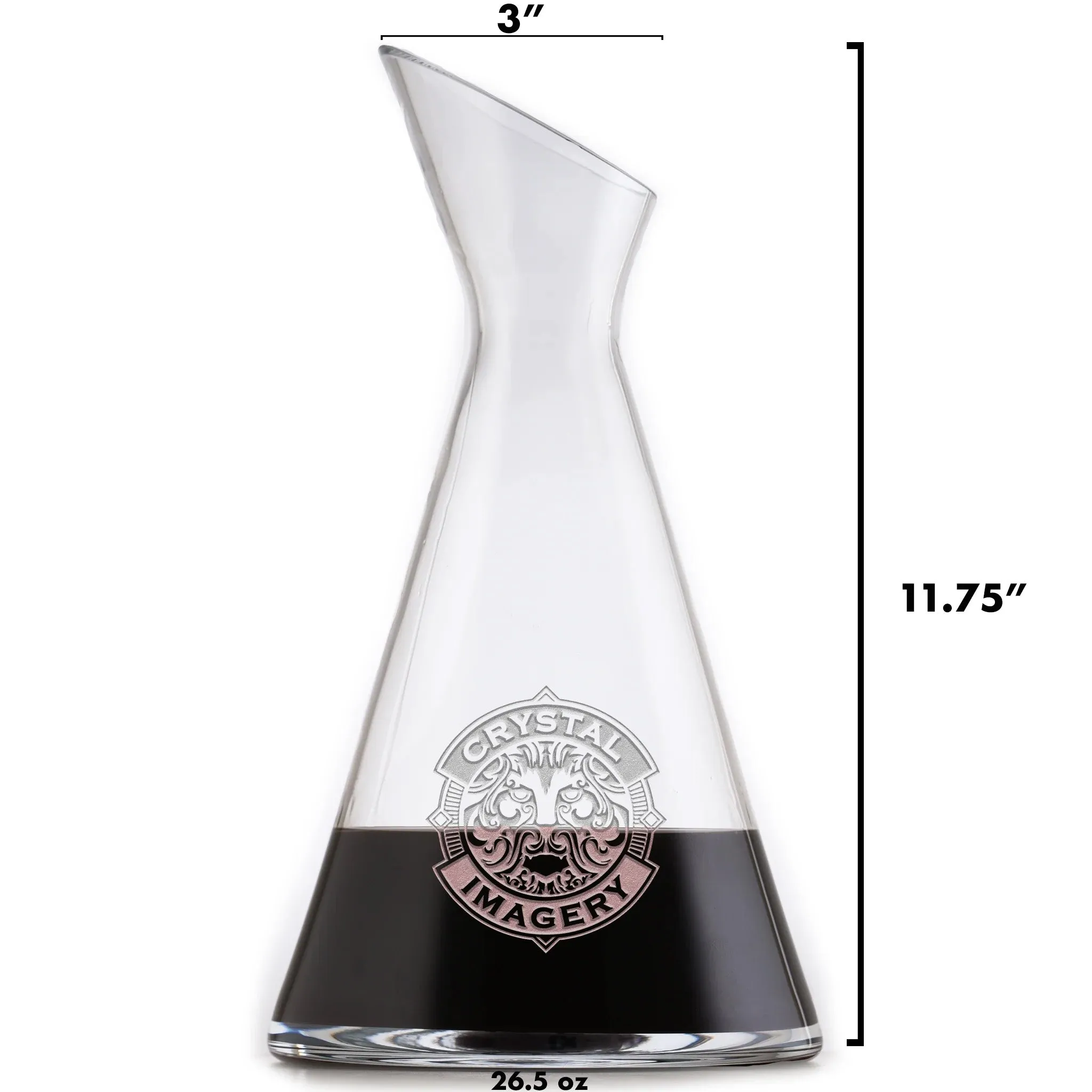 Your Logo Engraved Slant Wine Carafe Decanter