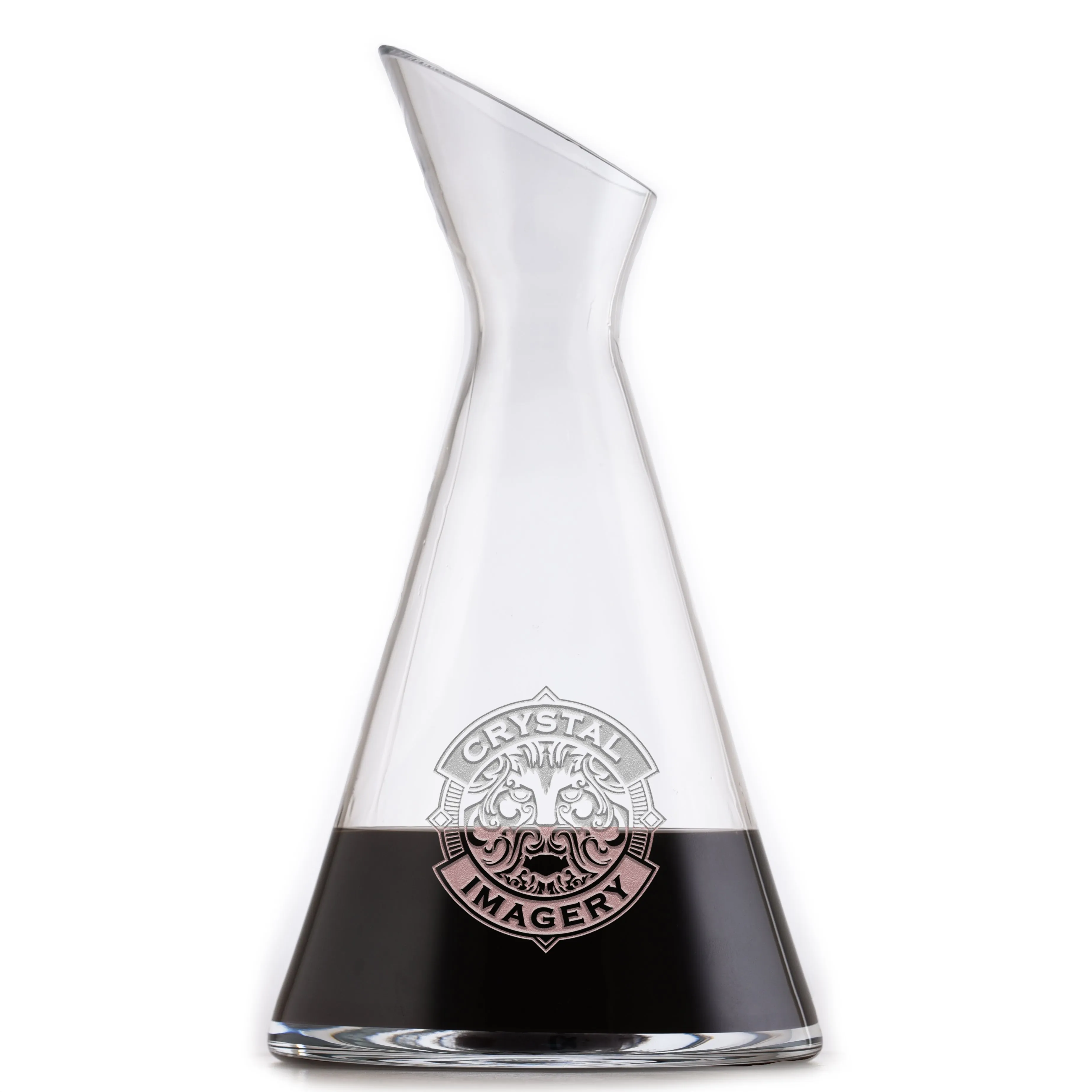 Your Logo Engraved Slant Wine Carafe Decanter