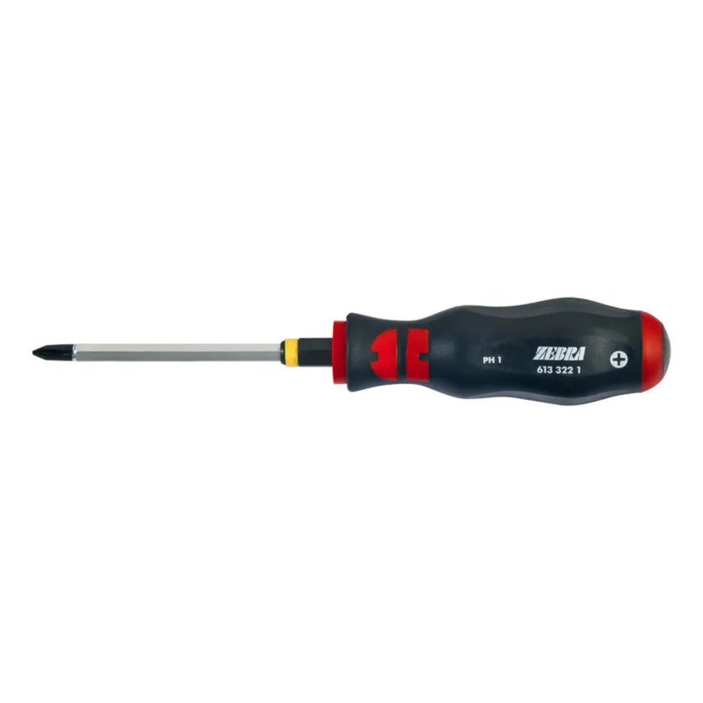 ZEBRA Phillips Head Screwdriver - Hexagon Blade - Impact Cap - Wrench Adapter - PH2 x 100mm Long