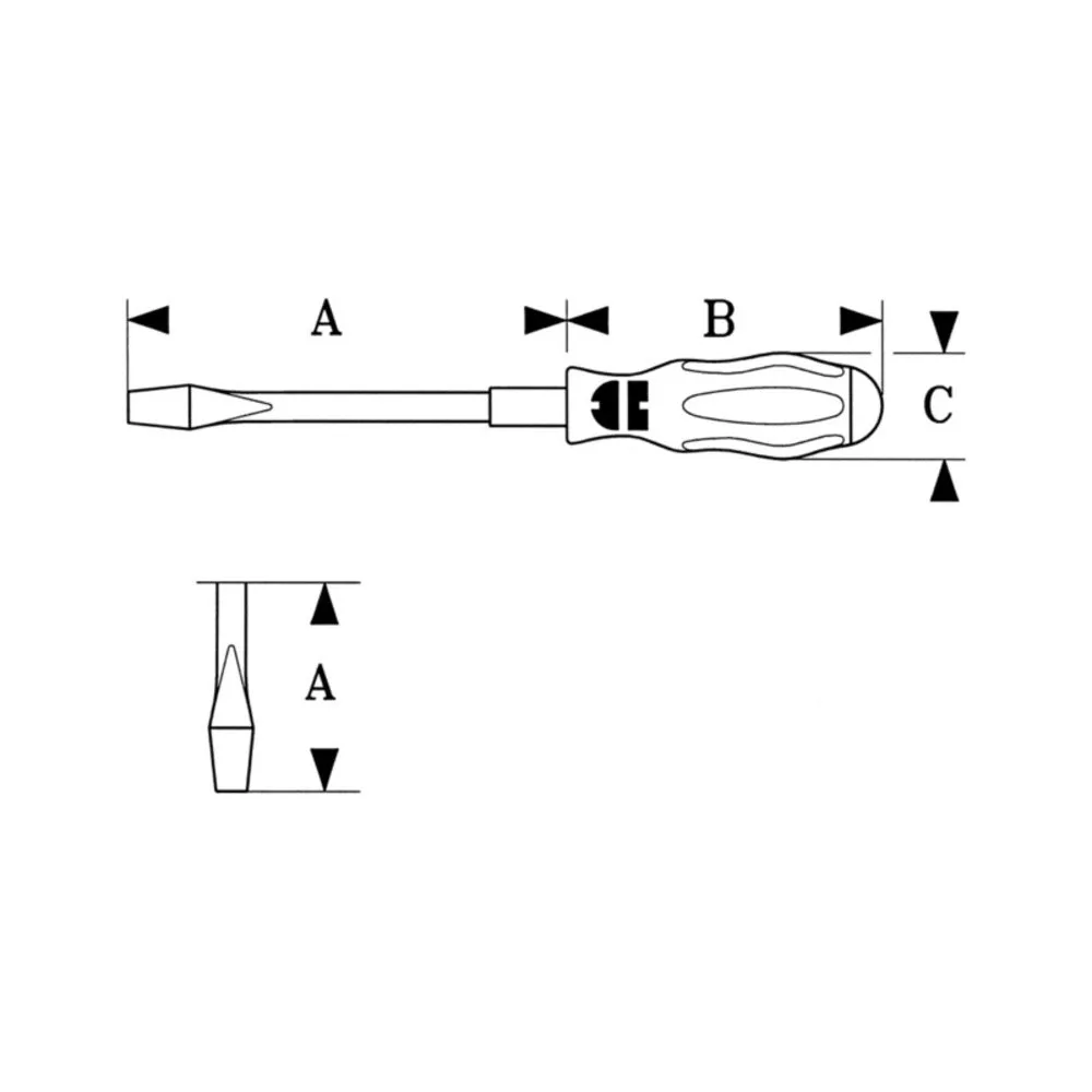 ZEBRA Phillips Head Screwdriver - Hexagon Blade - Impact Cap - Wrench Adapter - PH2 x 100mm Long