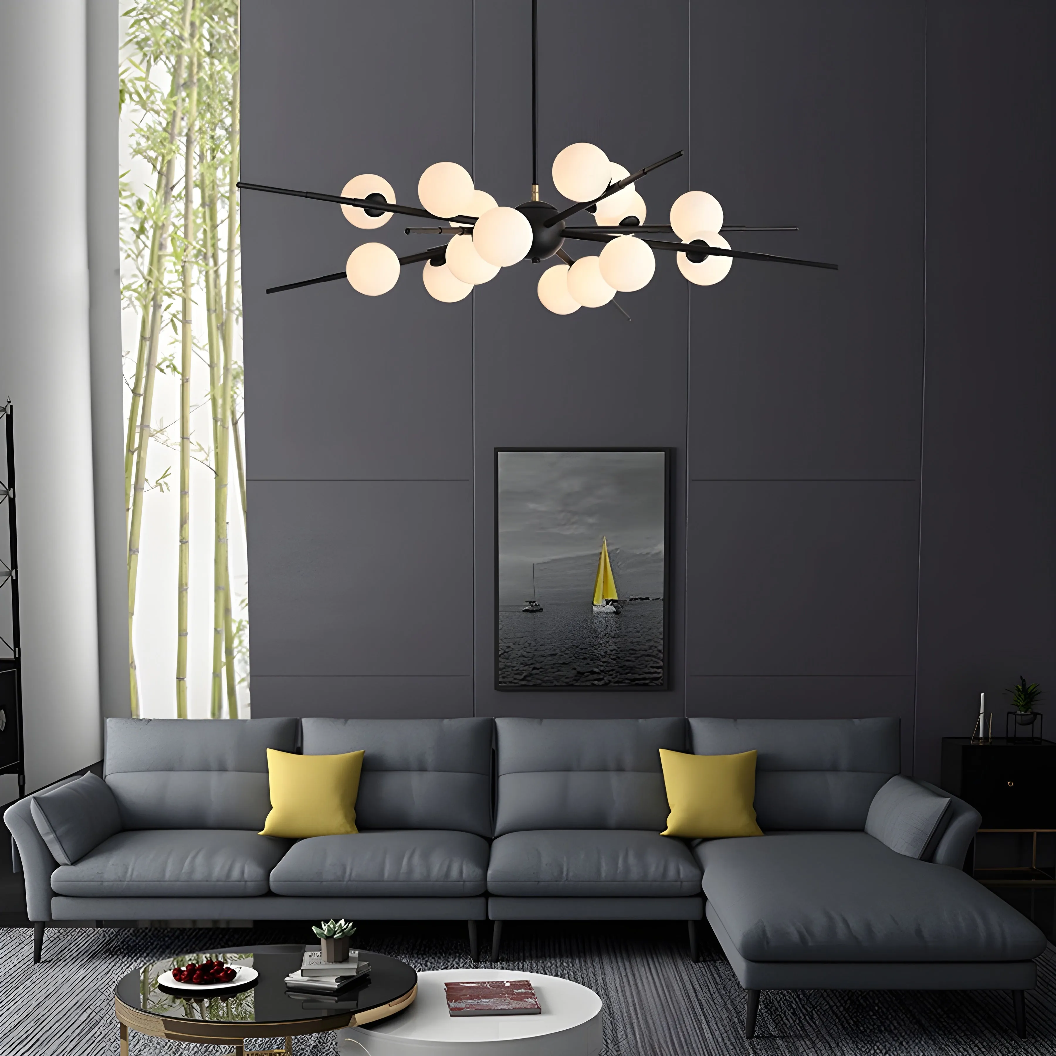 Ziano Piacentino | Creative Glass Ball Modern Pendant LED Chandelier